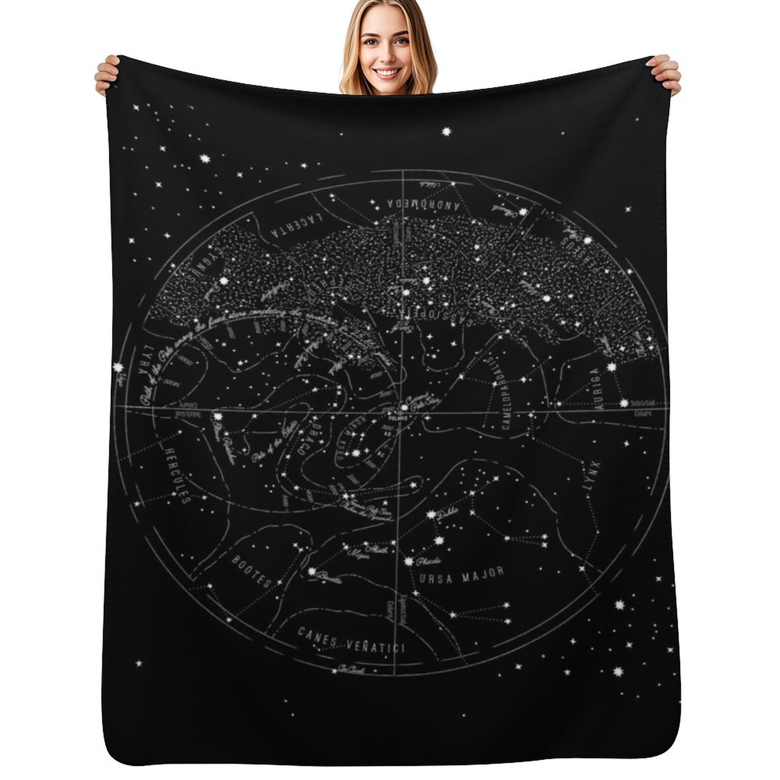 Custom Star Map - Selimut Bintang Vintage Detail Peta Bintang