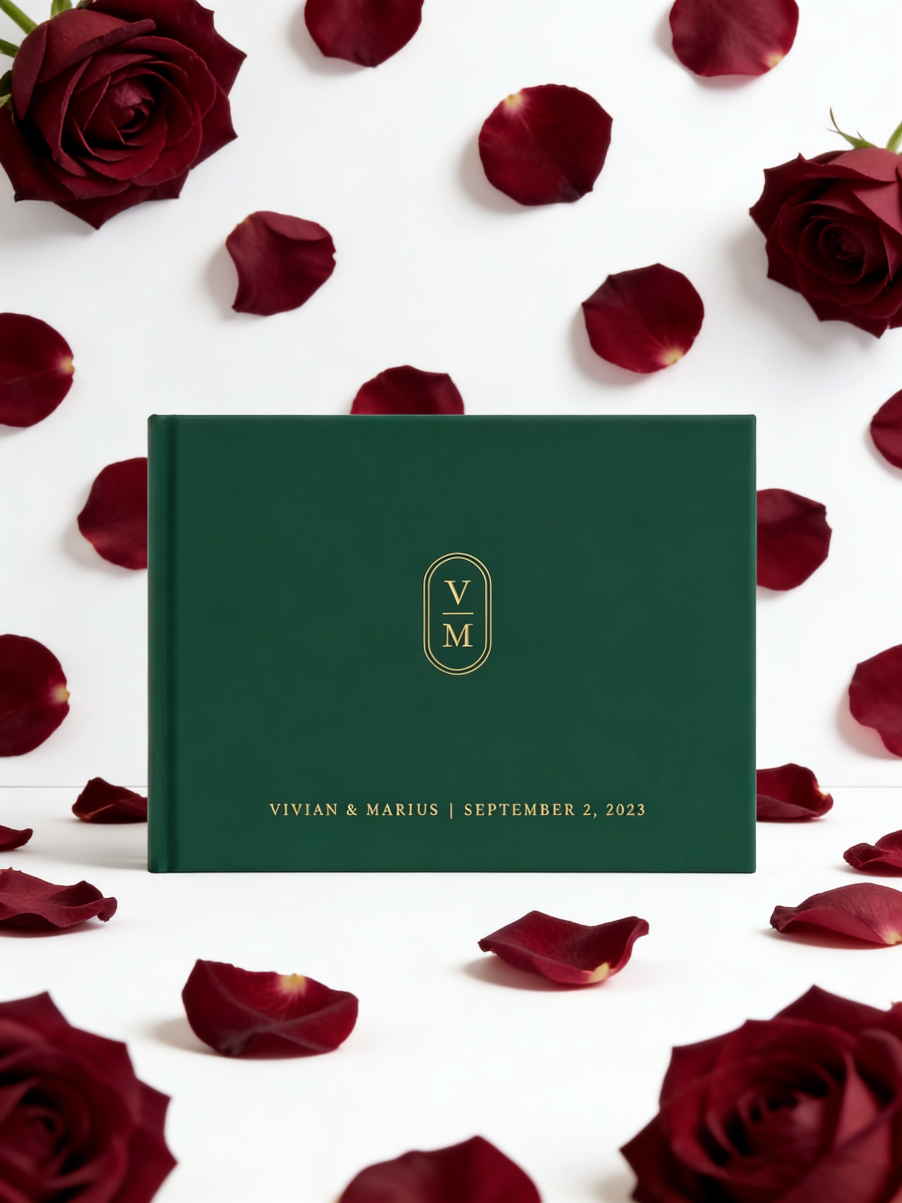 Custom Photo Book - Buku Tamu Pernikahan Elegan Kustom, Buku