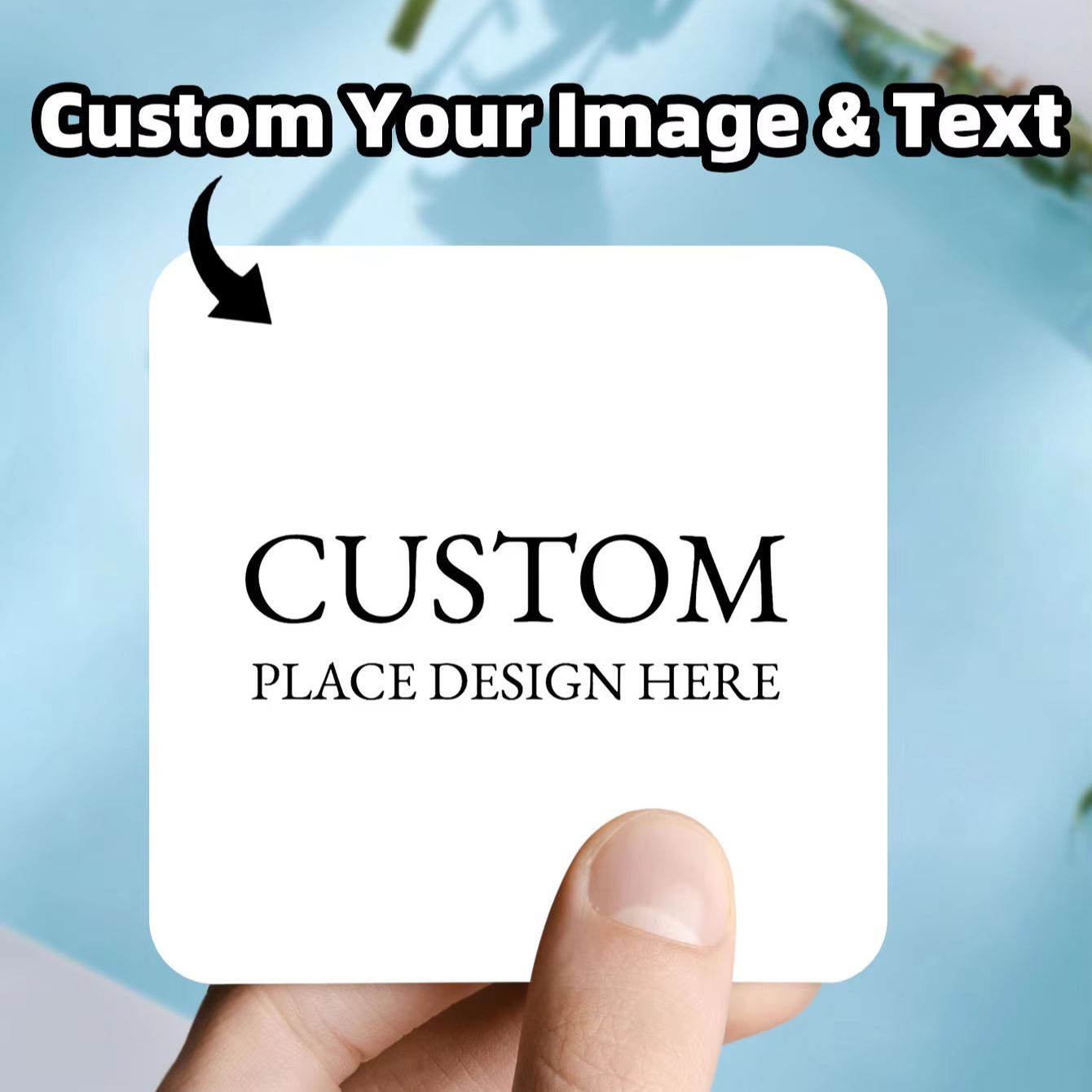 Personalised Candle Label - 1-100 Buah Stiker Tahan Air Persegi