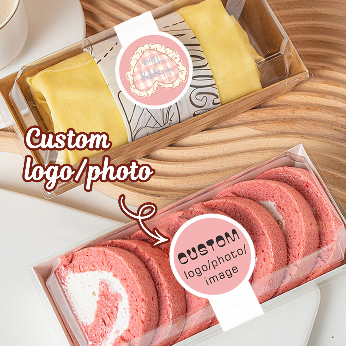 Personalized Name Box - Label Stiker Kustom, Stiker Foto yang
