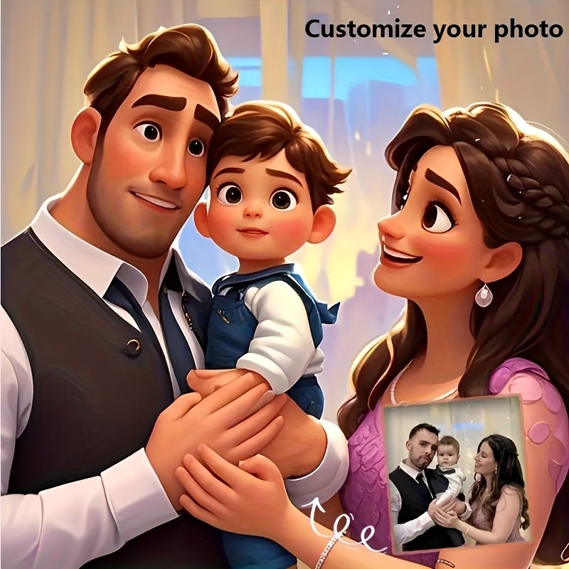 Pet Portrait Custom - Cetak Kanvas Potret Kartun yang Dapat