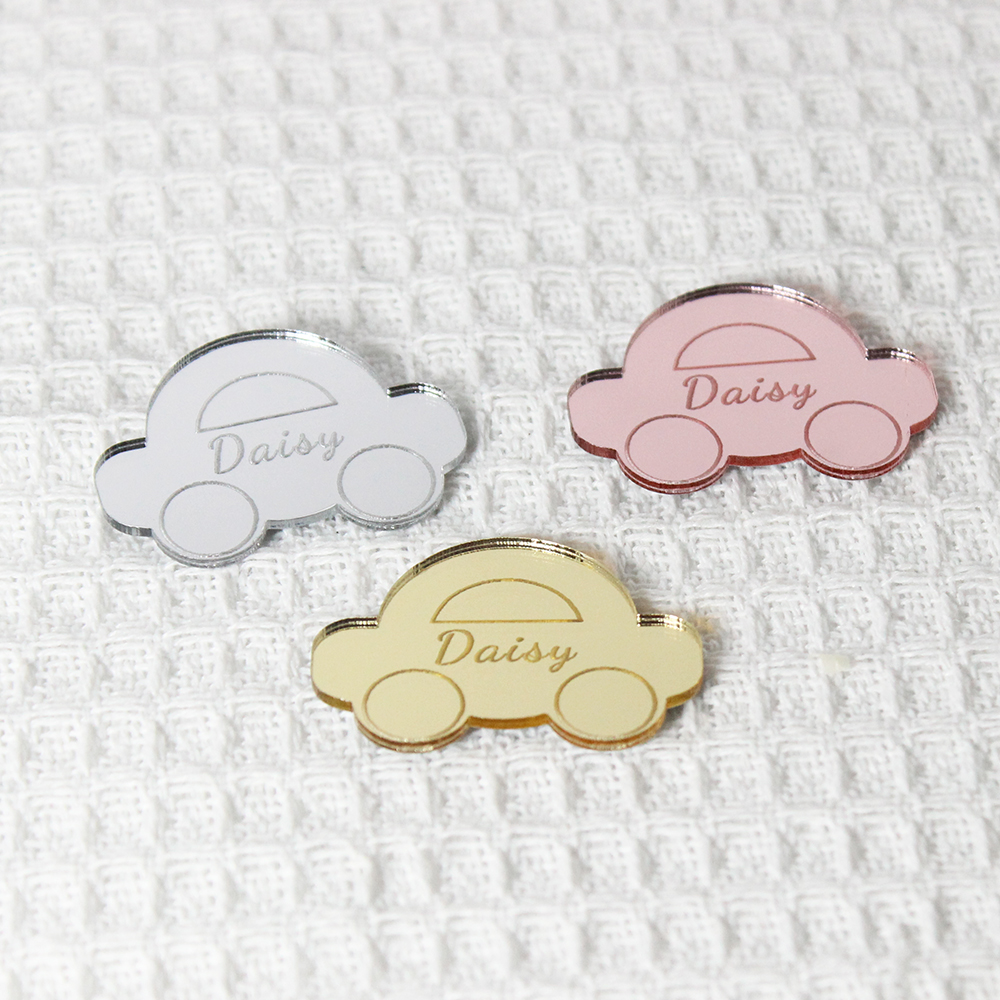 Personalized Name Box - 20/30/50 Buah Label Bayi Akrilik Yang