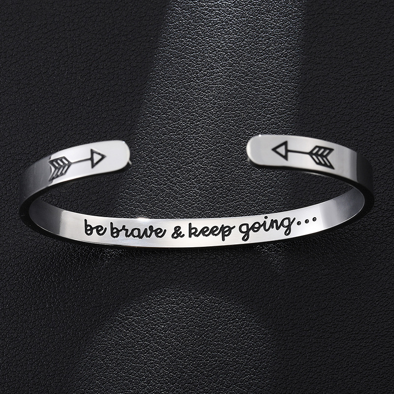 Coordinates Bracelet - Gelang Tangan Baja Anti Karat Ukiran