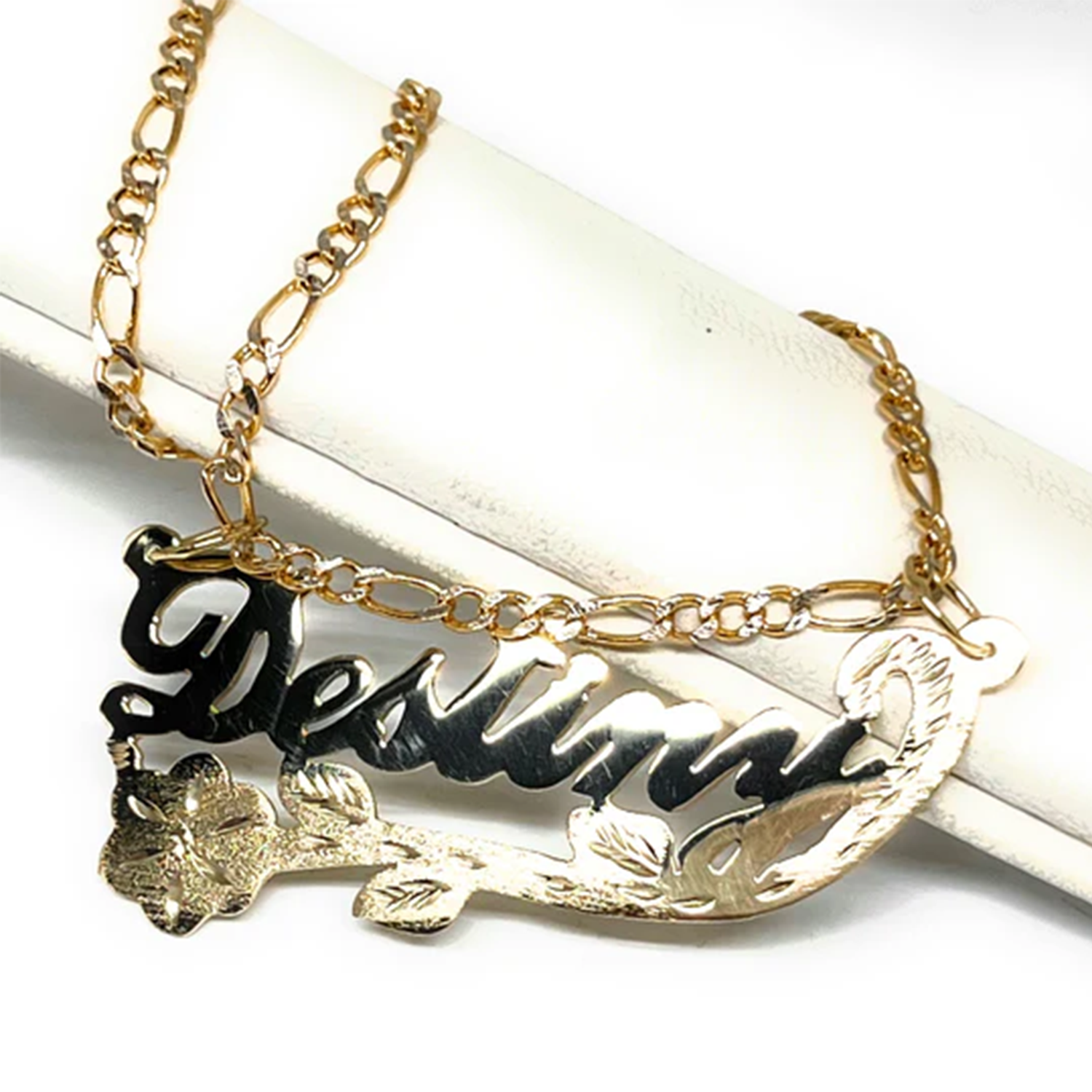 Birth Flower Necklace - Kalung Nama Kustom Gaya Retro, Dekorasi
