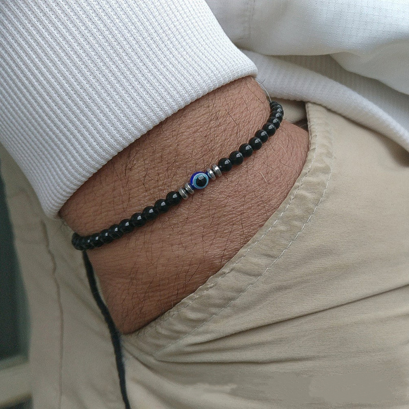 Coordinates Bracelet - Gelang manik-manik batu mata harimau alami