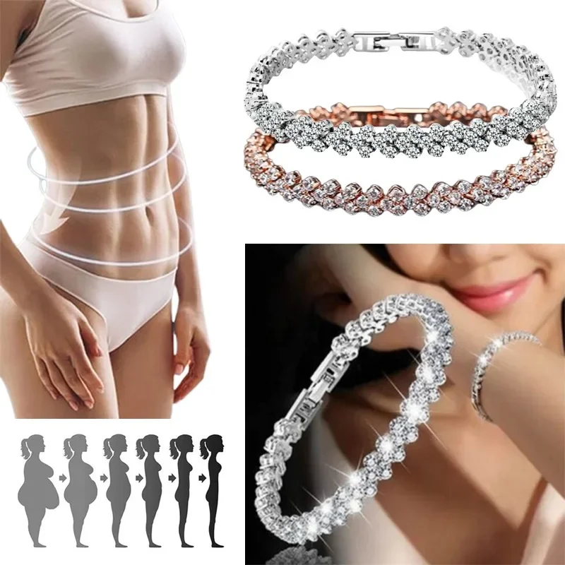Coordinates Bracelet - Gelang kristal mode wanita emas dan