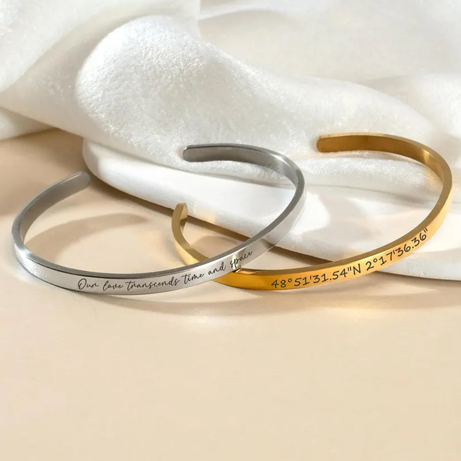 Coordinates Bracelet - Lemegeton Gelang Nama Terukir Gelang Tanggal