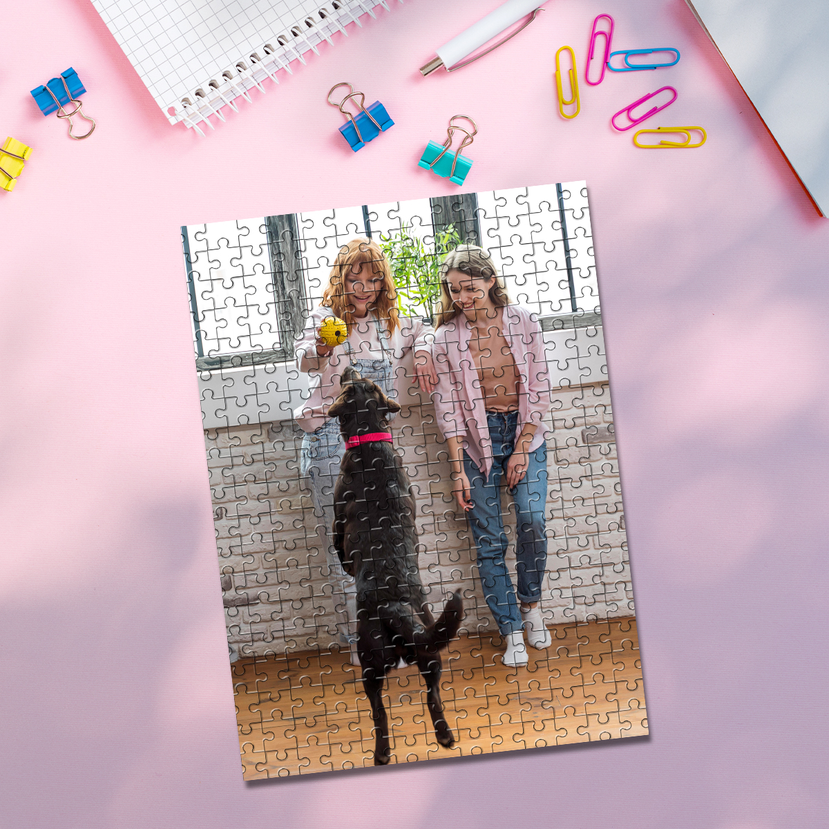 Pet Portrait Custom - 35/150/300/500/1000pcs Puzzle Foto Kustom Pribadi Anjing