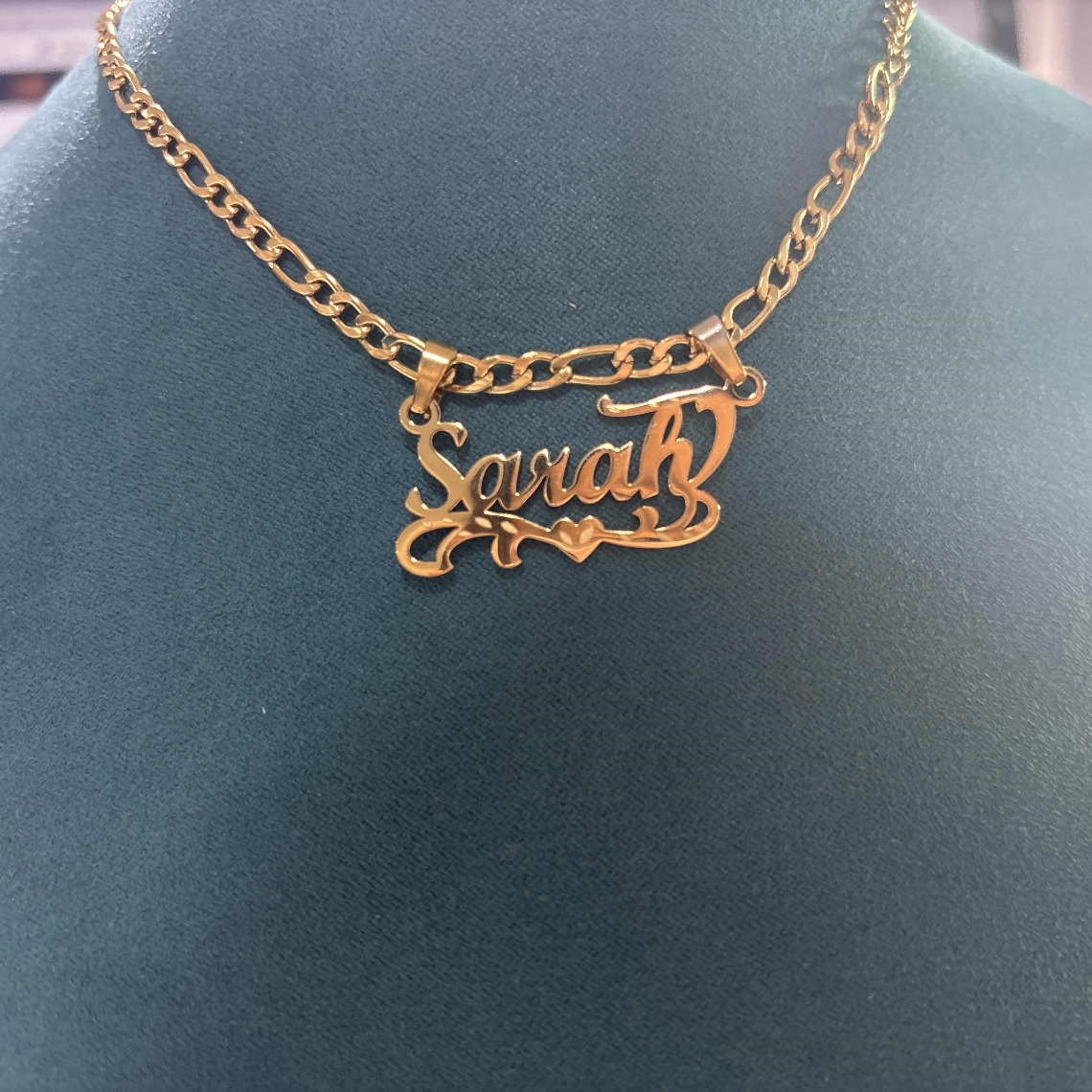 Name Necklace Custom - Kalung rantai Figaro kustom kalung nama