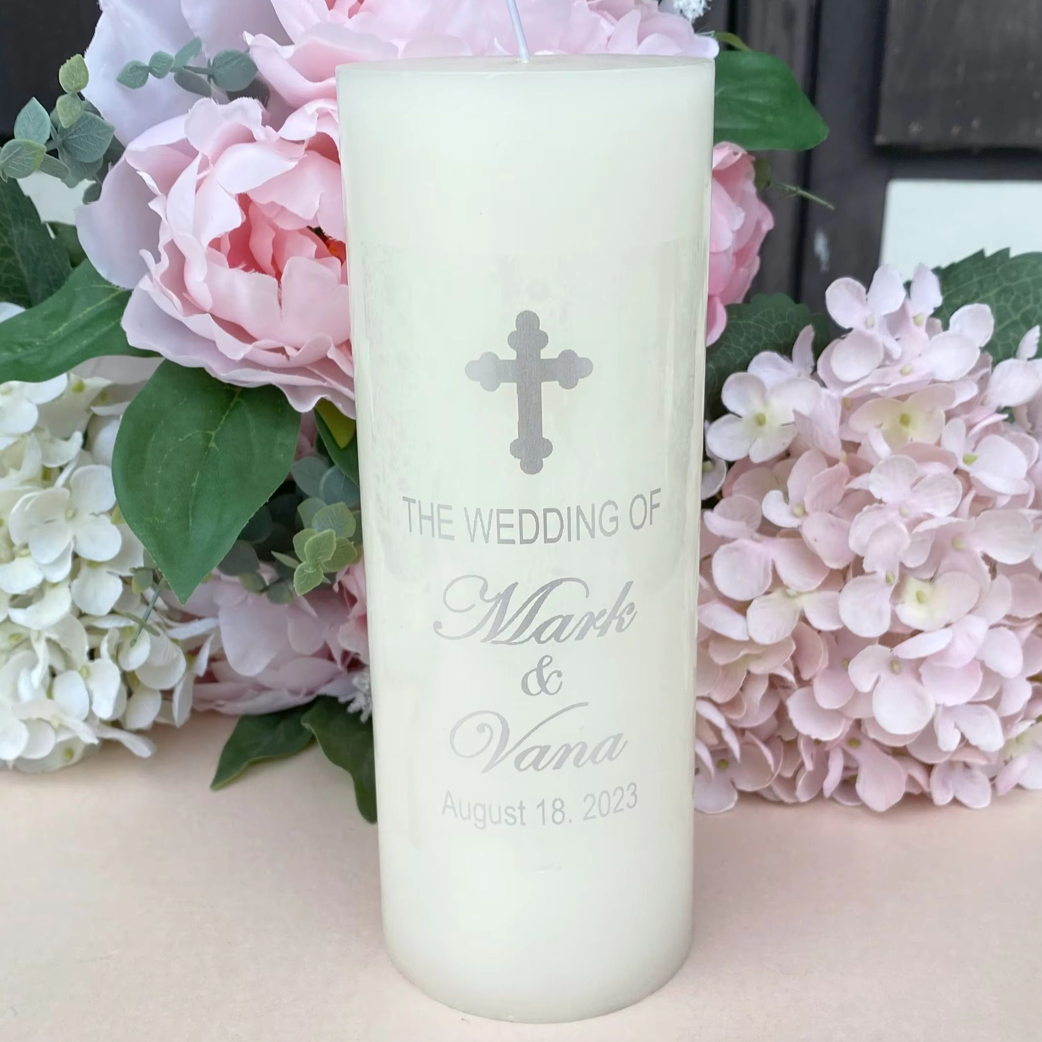 Personalised Candle Label - Stiker Dekorasi Lilin Perak Yang Dipersonalisasi