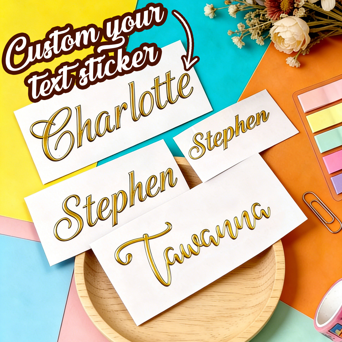 Personalised Candle Label - Stiker Nama Kustom, Stiker Pernikahan, Stiker