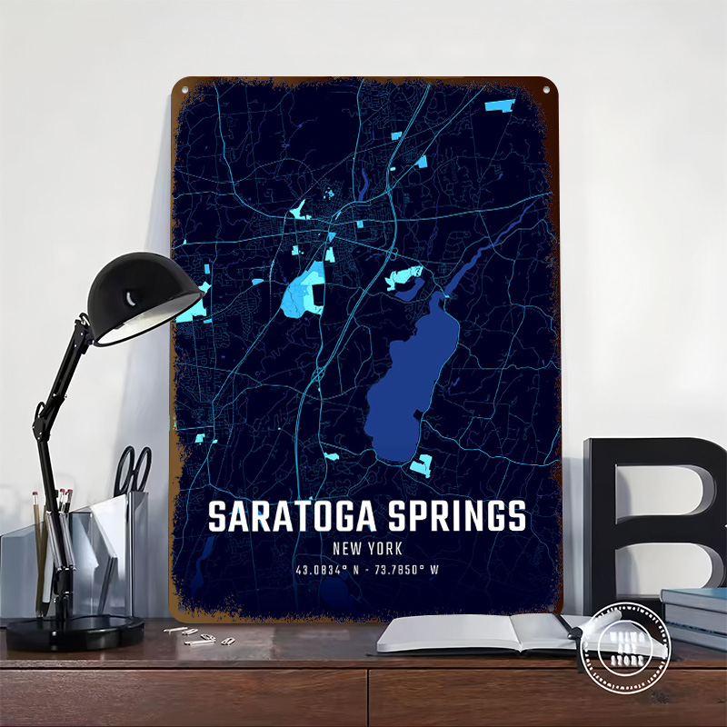 Poster Peta Kota Saratoga Spri - Custom Map Poster ulasan dan harga