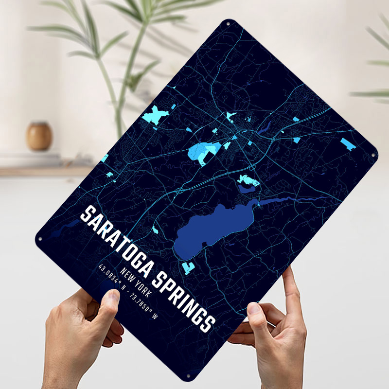 Poster Peta Kota Saratoga Spri - Custom Map Poster ulasan dan harga