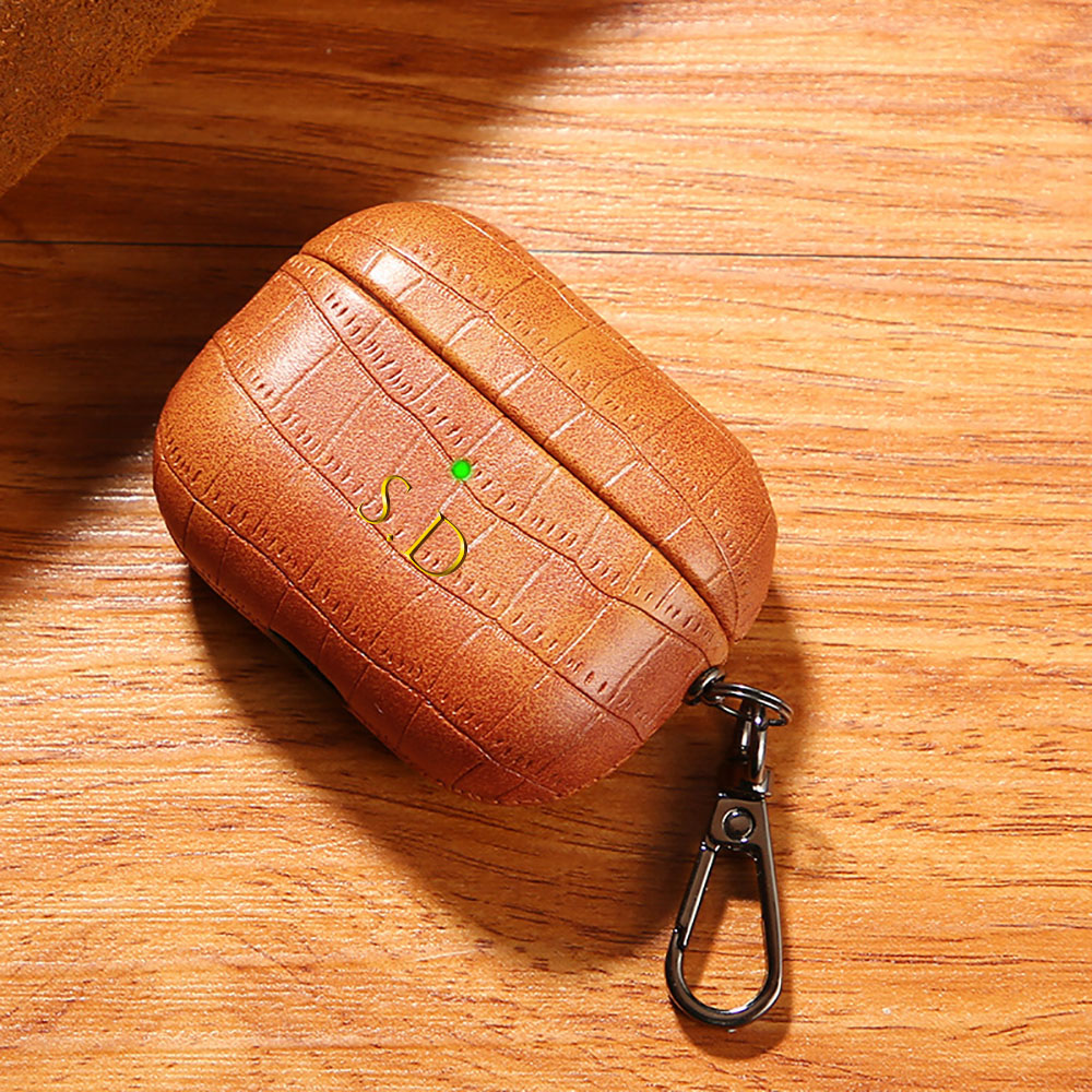 Casing Earphone DIY untuk Airp - Monogram Keychain Leather ulasan dan harga