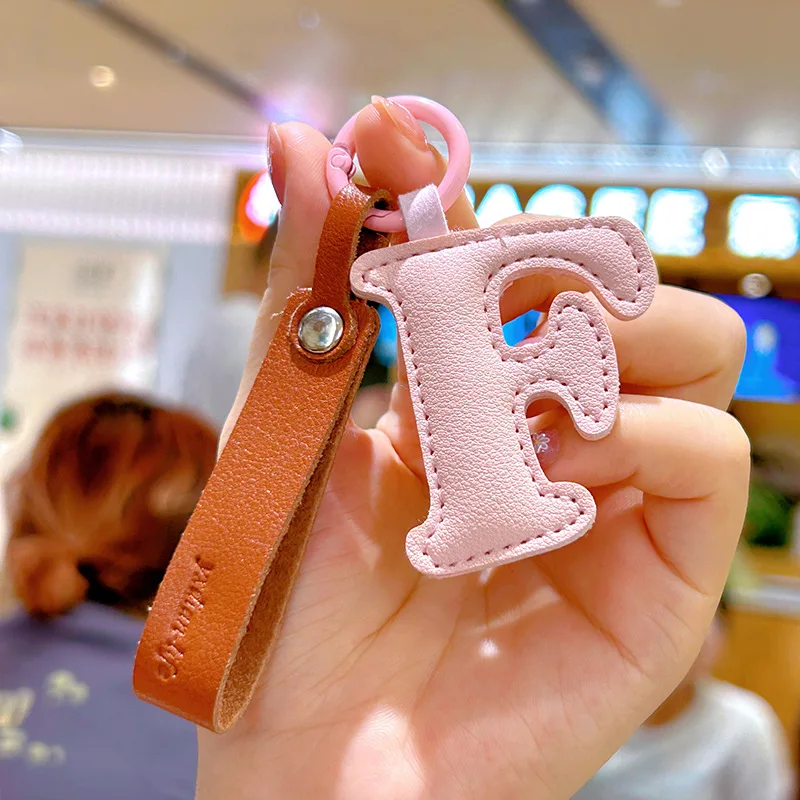 A sampai Z PU kulit huruf awal - Monogram Keychain Leather ulasan dan harga