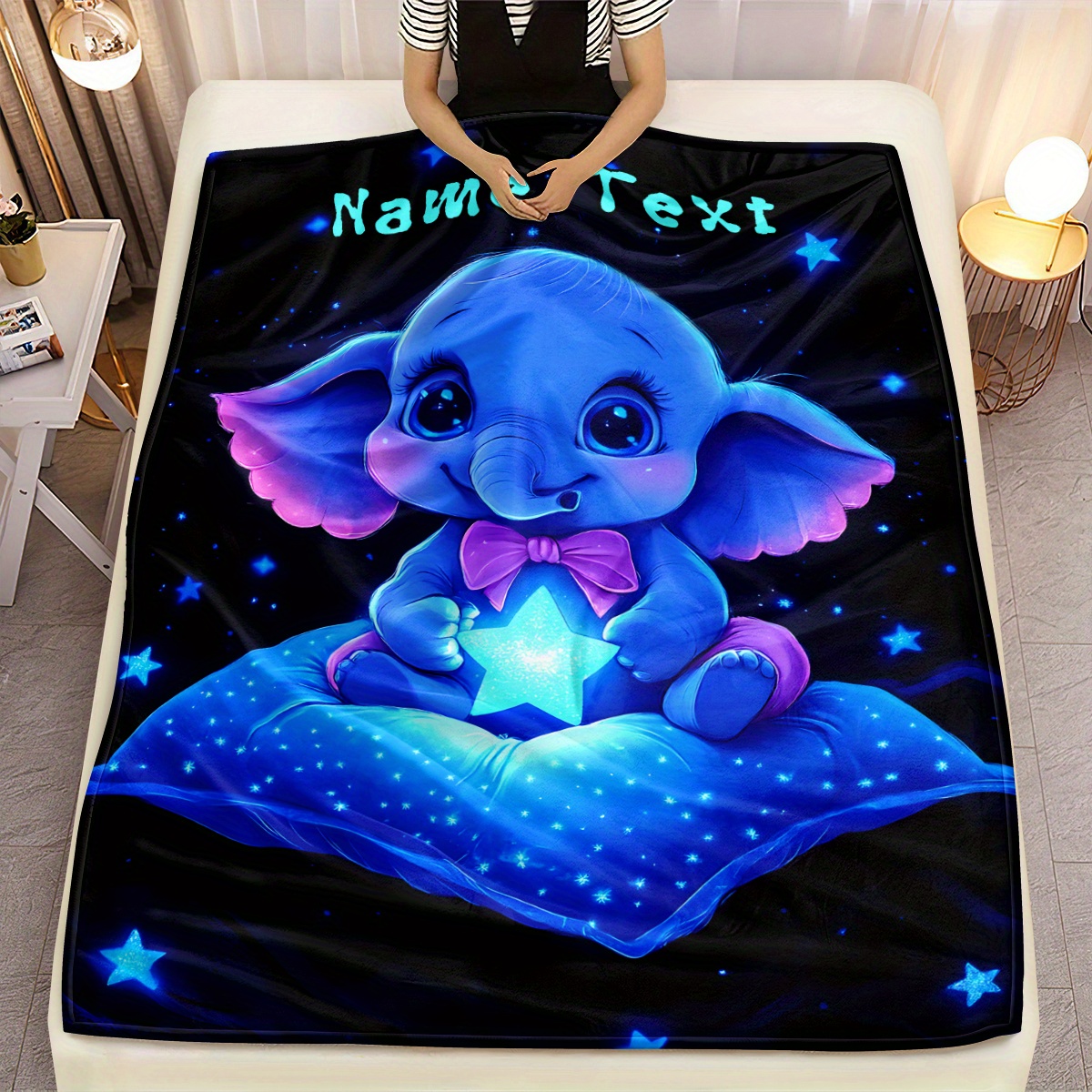 Selimut Gajah Biru Lucu yang D - Custom Night Sky ulasan dan harga