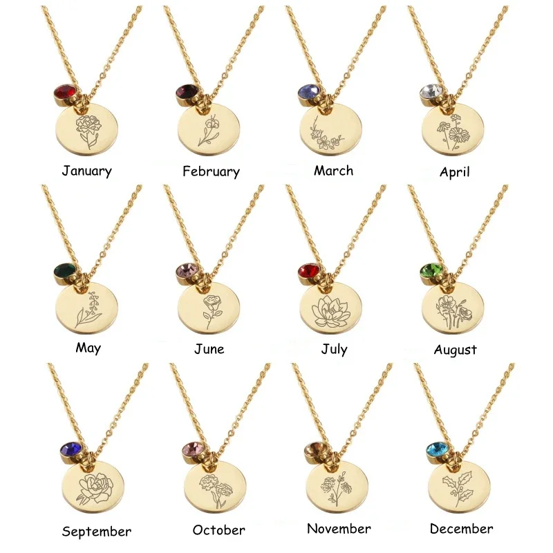 Lahir Bulan Bunga Clipart Flor - Birth Flower Necklace ulasan dan harga
