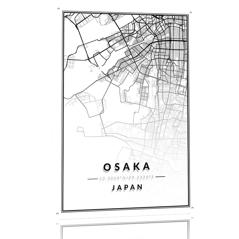 Poster Cetak Tekstur 3D Peta O - Custom Map Poster ulasan dan harga
