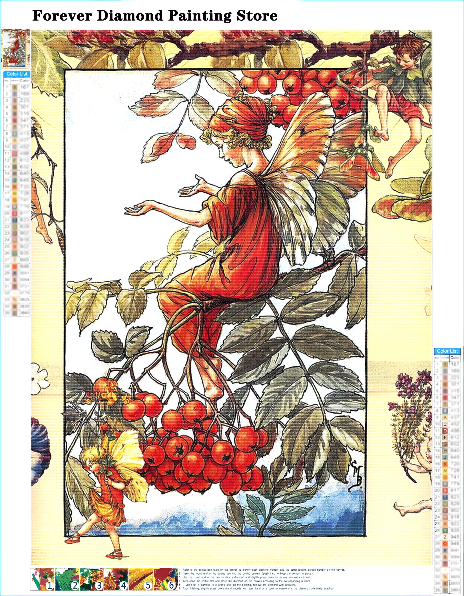 Cicely Mary Barker Karya Seni  - Photo Mosaic Print ulasan dan harga