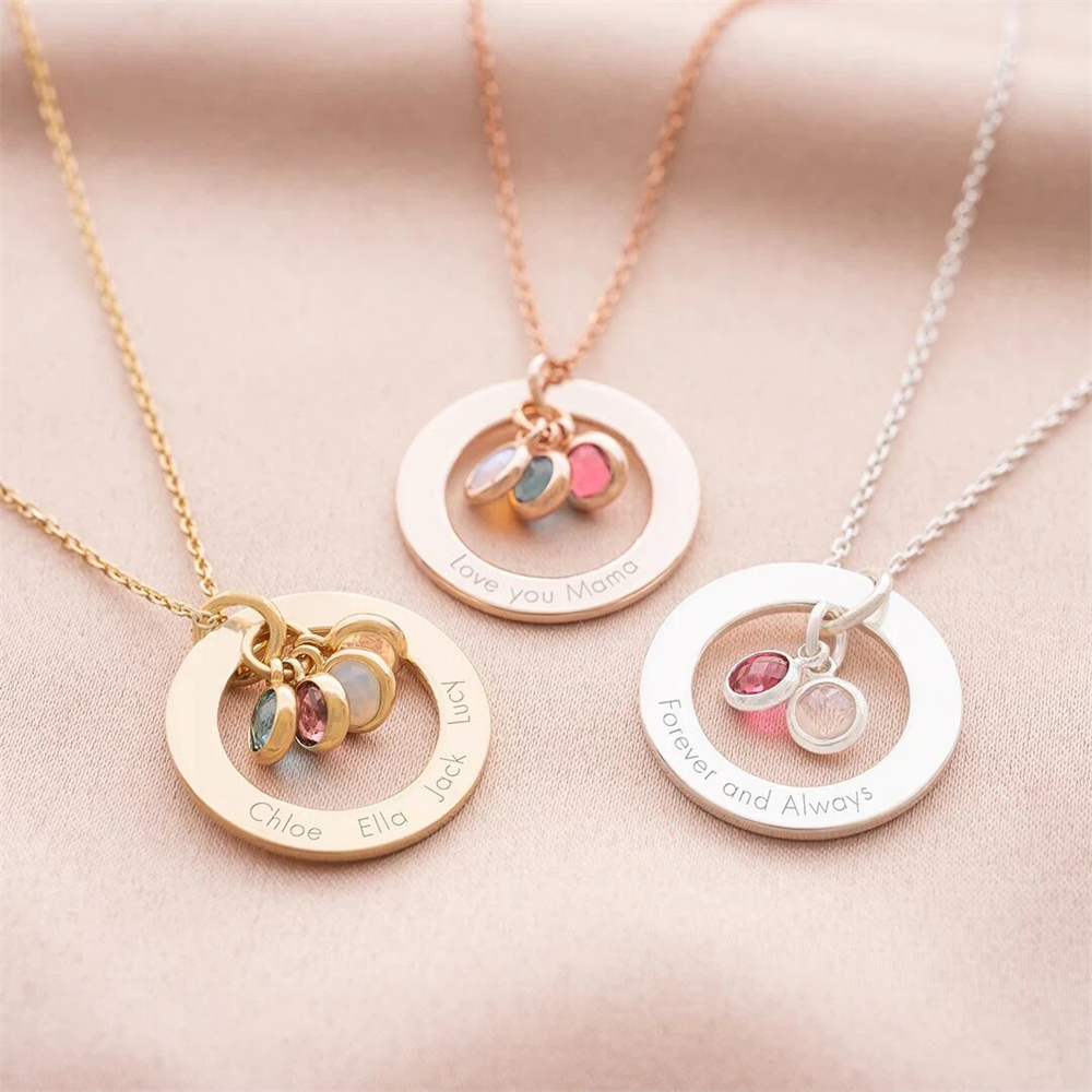 Kalung cincin kustom batu lahi - Birth Flower Necklace ulasan dan harga