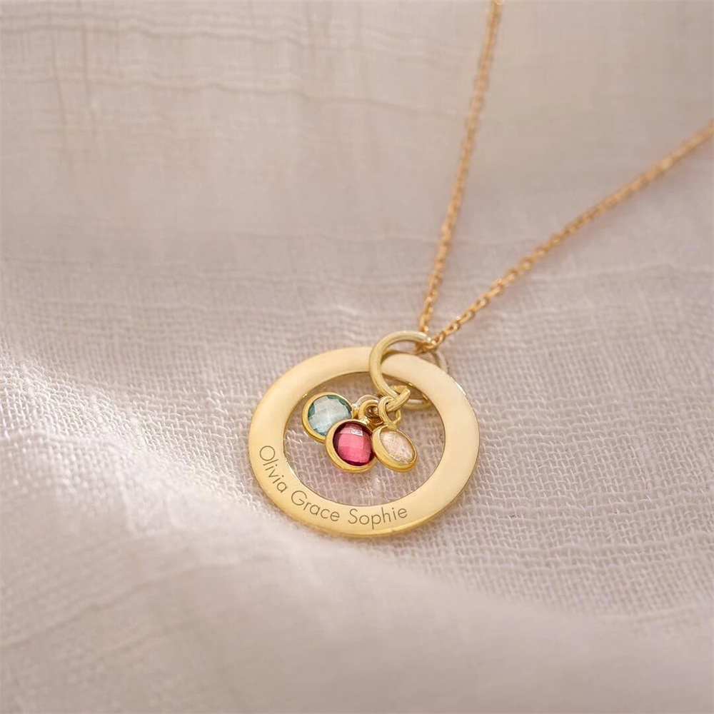 Kalung cincin kustom batu lahi - Birth Flower Necklace ulasan dan harga