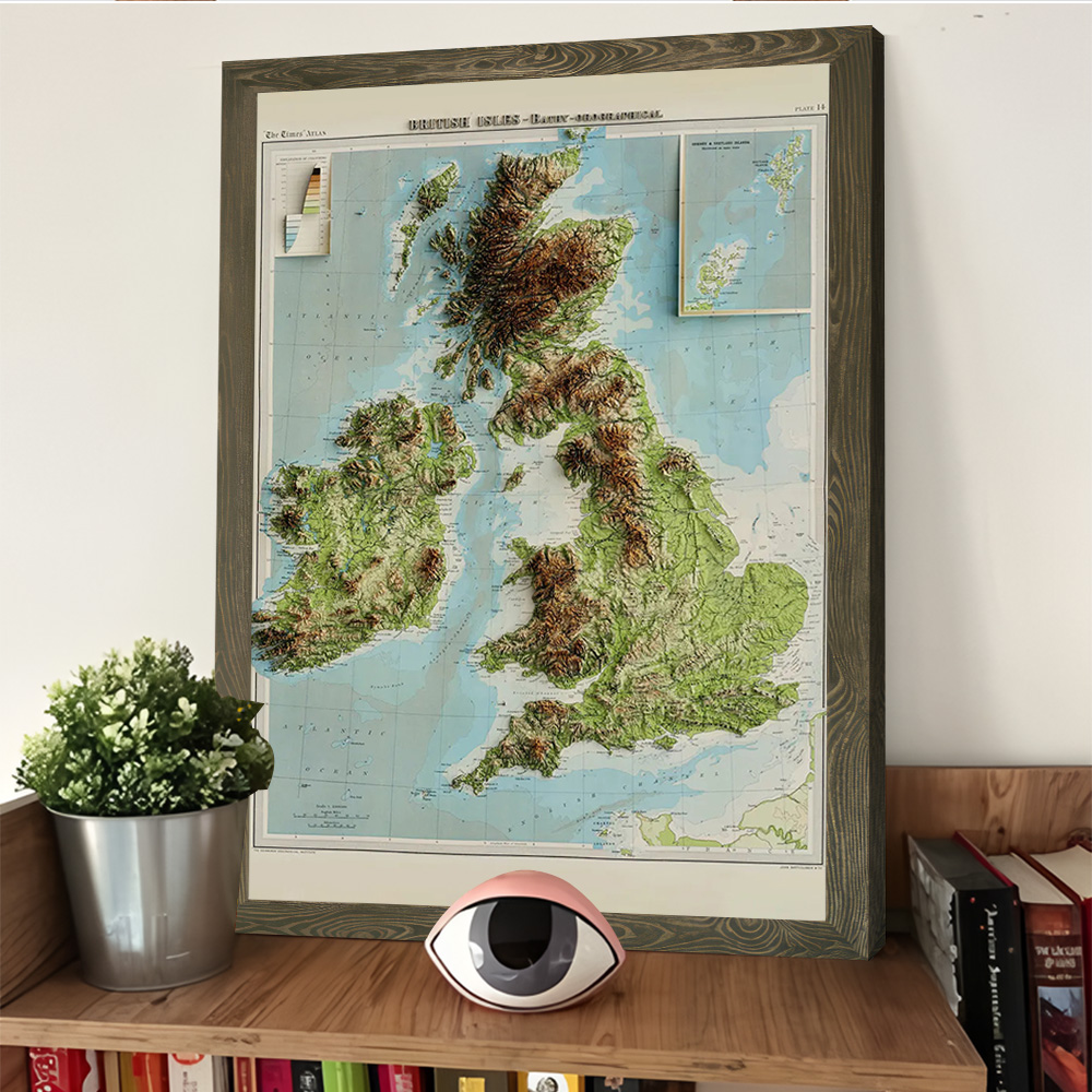 Peta Relief 3D dari Poster Cet - Custom Map Poster ulasan dan harga