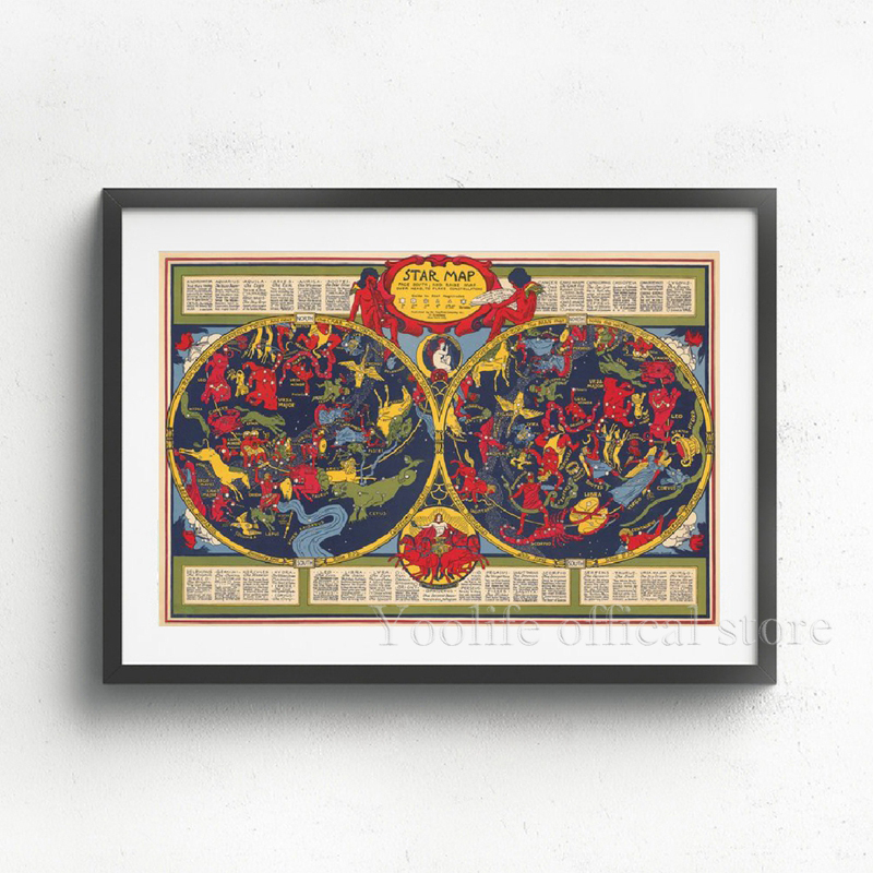 1pc Celestial Planisphere peta - Custom Star Map ulasan dan harga