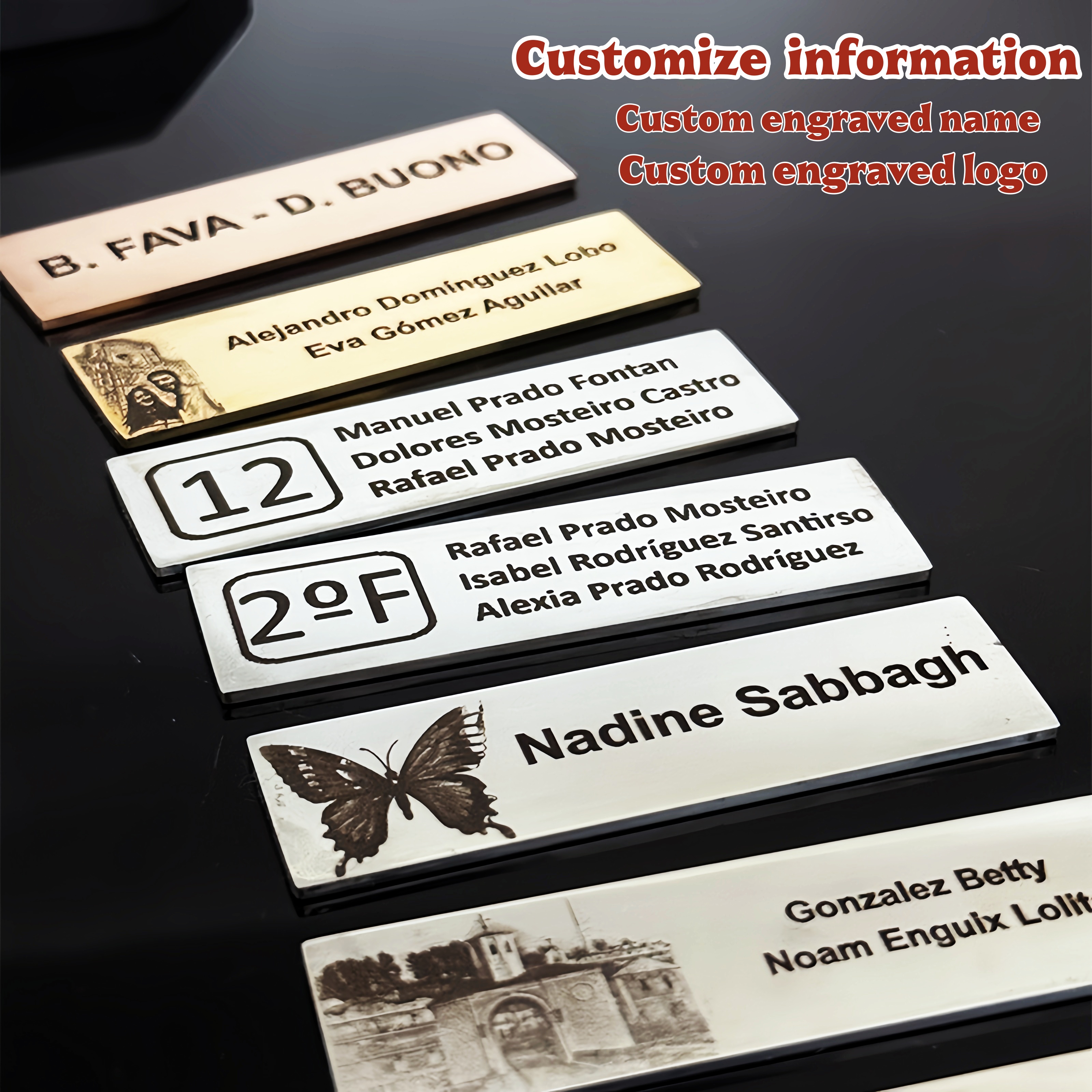 Plat Nama Logam Kustom 70x20mm - Personalized Name Box ulasan dan harga