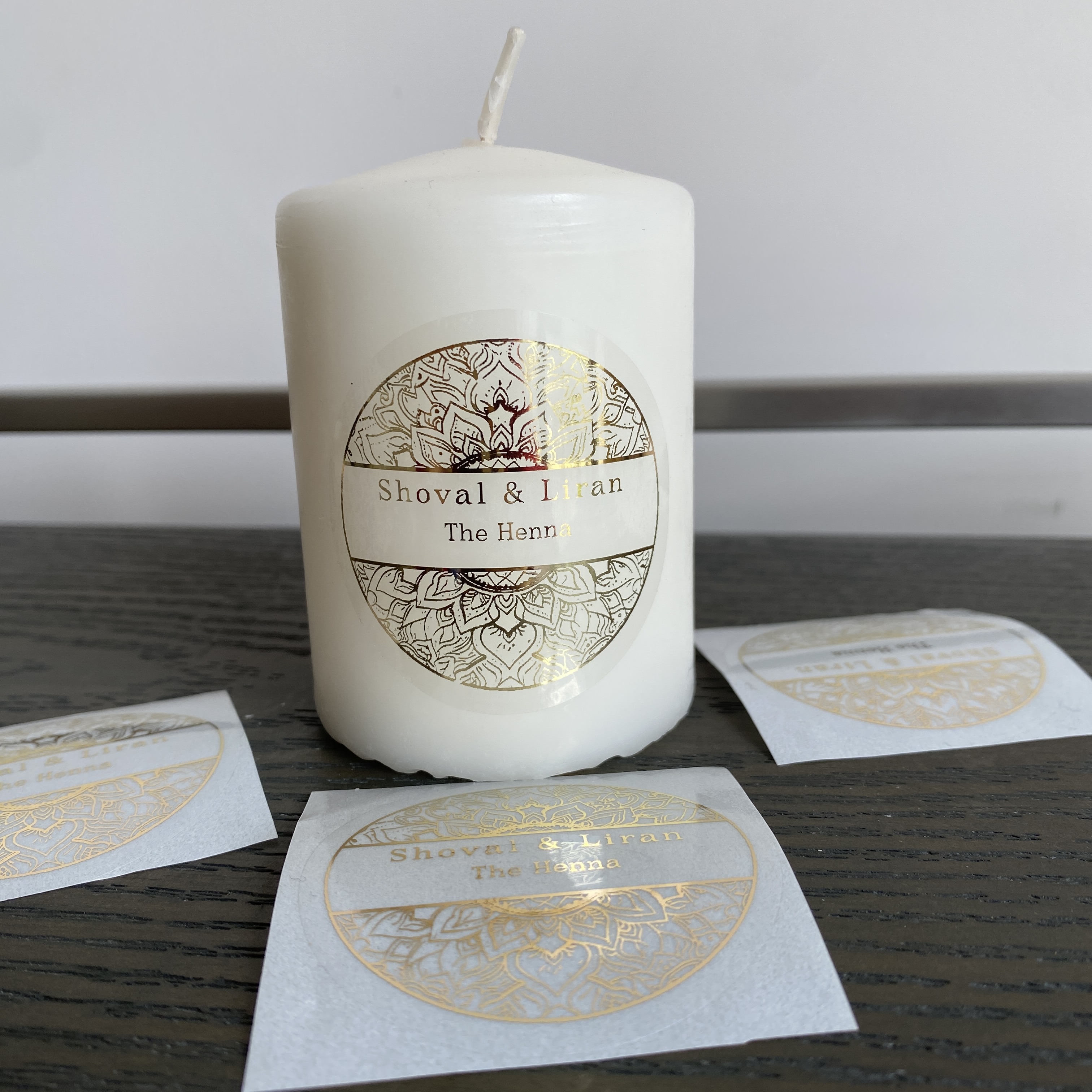 Stiker lilin henna kustom, lab - Personalised Candle Label ulasan dan harga