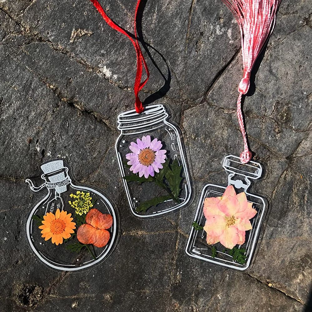 Stiker pembatas buku bunga ker - Dried Flower Bookmark ulasan dan harga