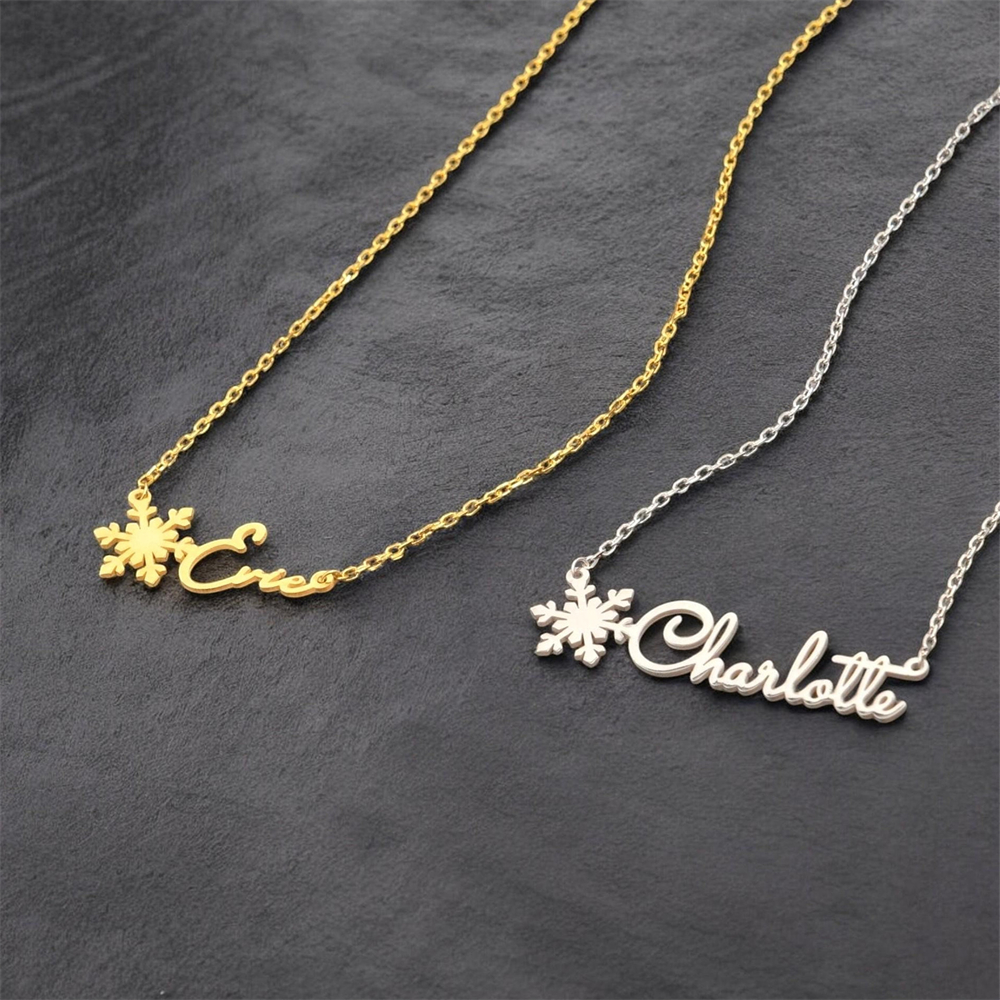 Kalung Nama Sederhana Custom d - Birth Flower Necklace ulasan dan harga