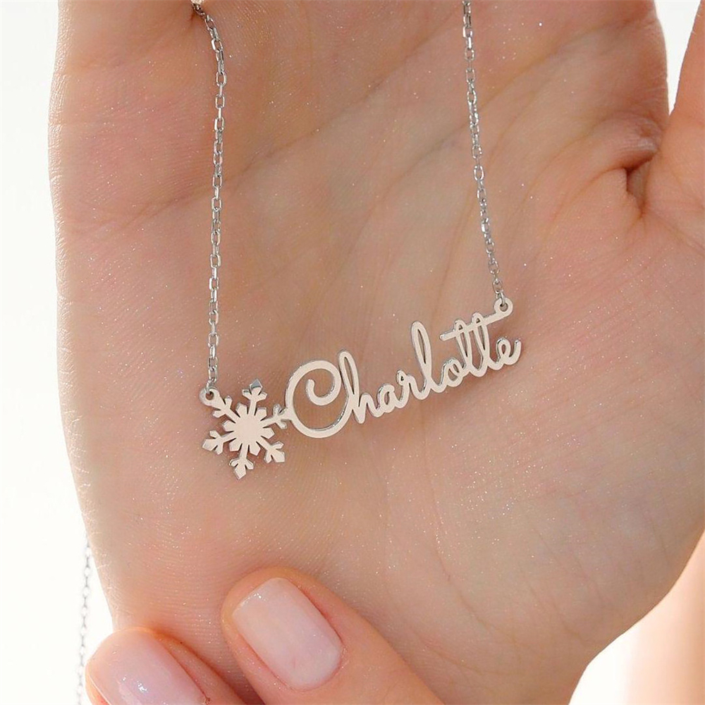 Kalung Nama Sederhana Custom d - Birth Flower Necklace ulasan dan harga