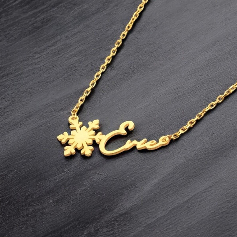 Kalung Nama Sederhana Custom d - Birth Flower Necklace ulasan dan harga