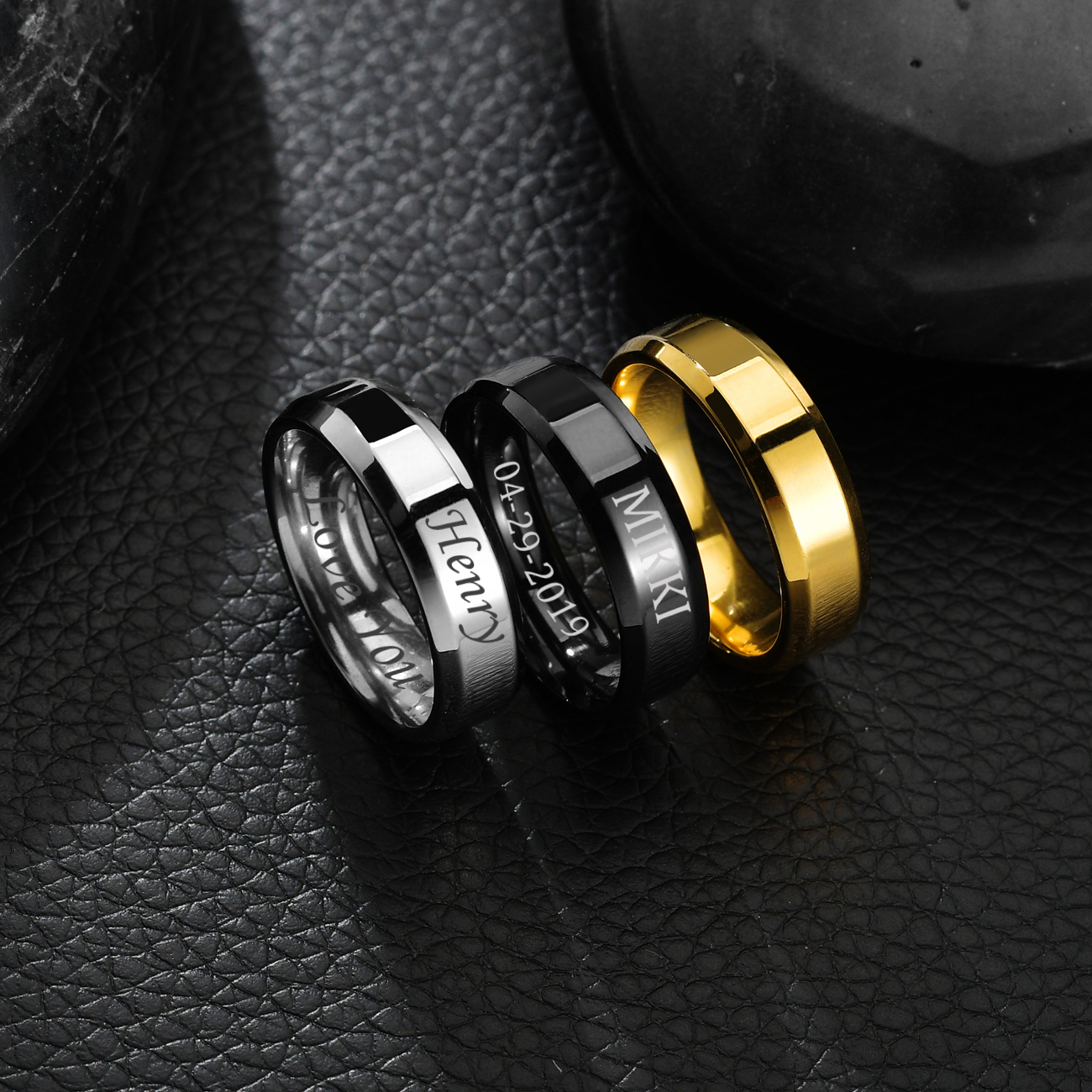 Atoztide 4/6/8Mm Cincin Tangga - Initial Ring Custom ulasan dan harga
