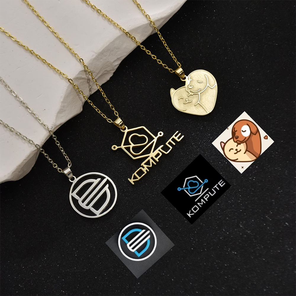 Kalung Logo Perusahaan Kustom  - Name Necklace Custom ulasan dan harga