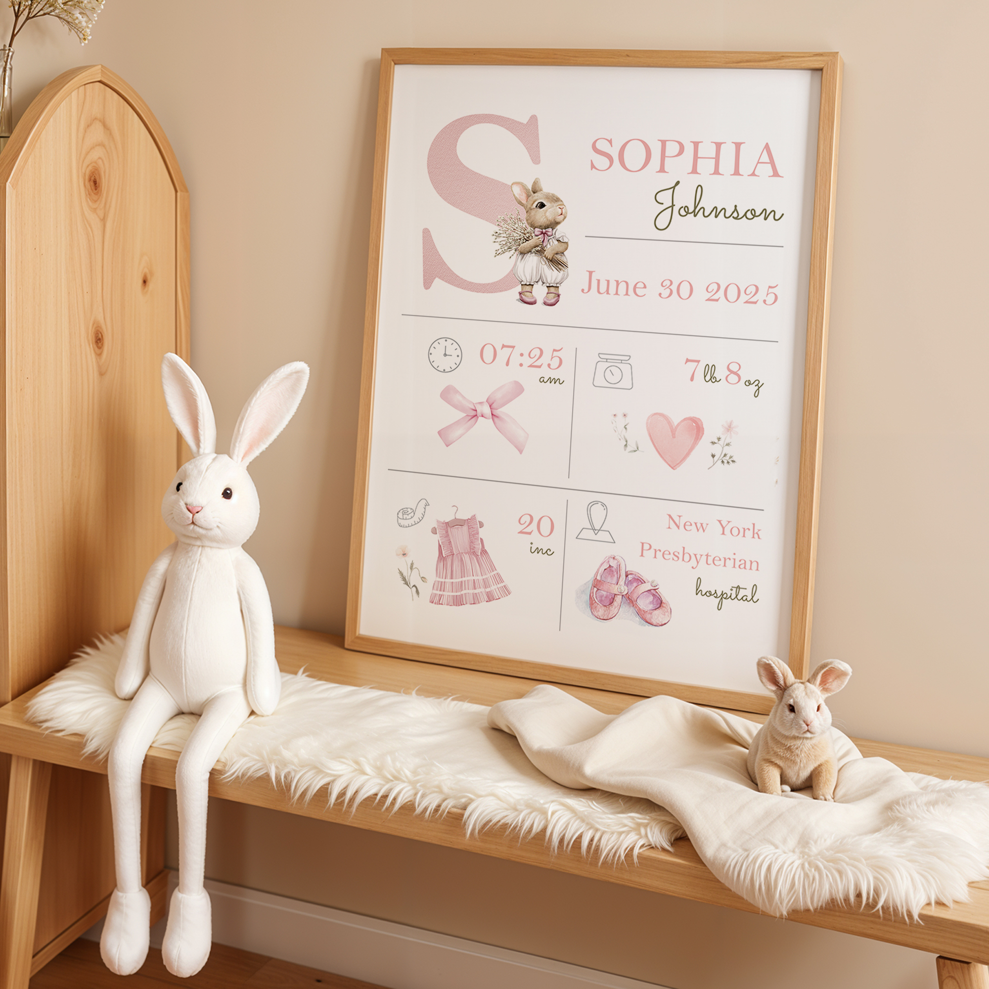 Lukisan Poster Kanvas Gambar S - Personalized Name Box ulasan dan harga