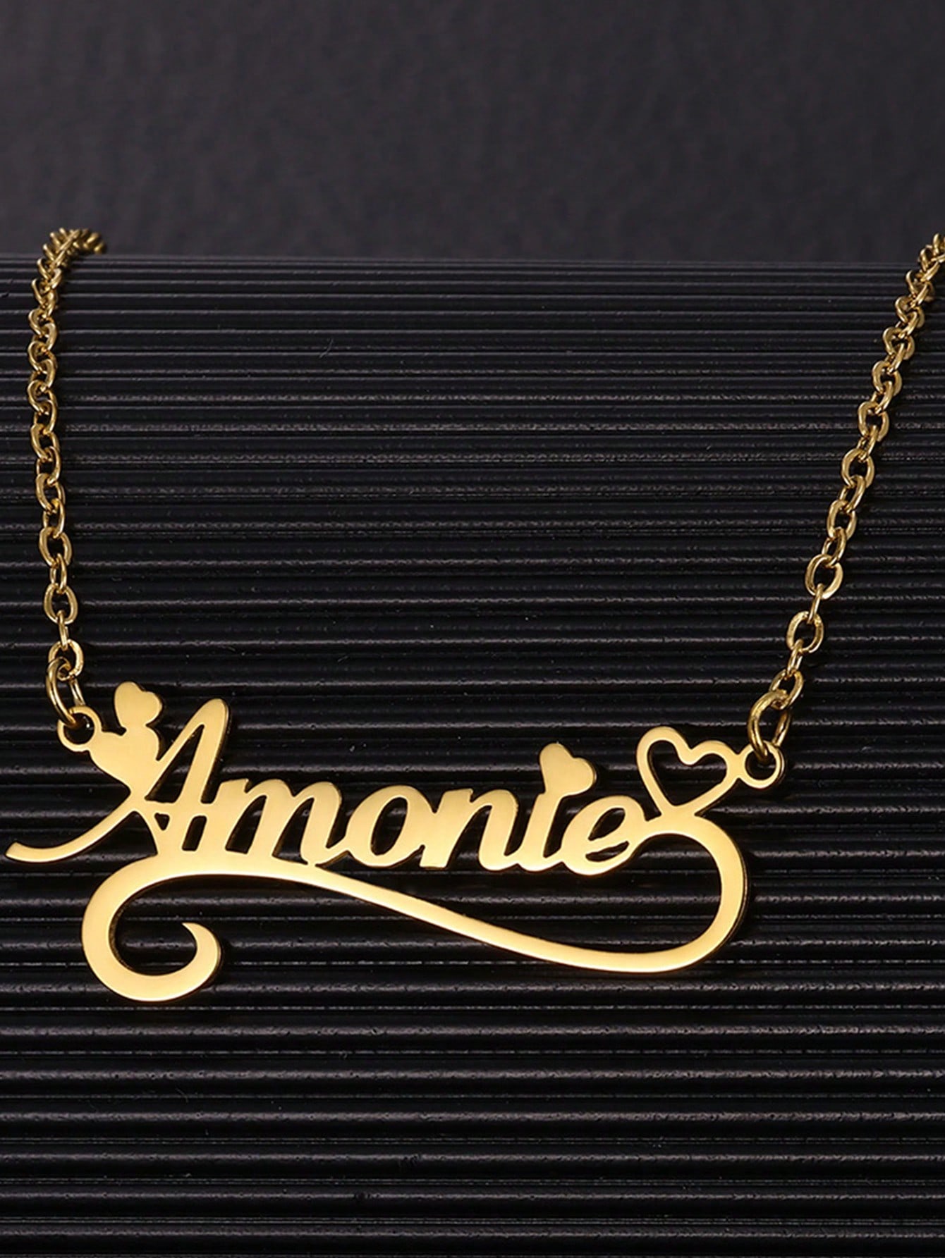 Kalung hati berongga nama kust - Name Necklace Custom ulasan dan harga