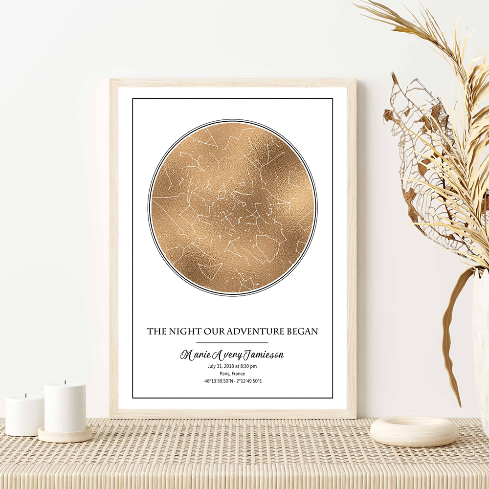 Poster peta bintang pribadi ha - Custom Star Map ulasan dan harga
