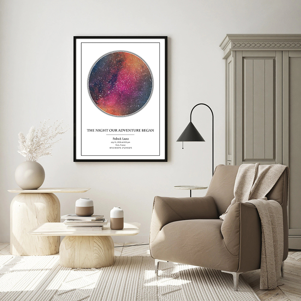 Poster peta bintang pribadi ha - Custom Star Map ulasan dan harga