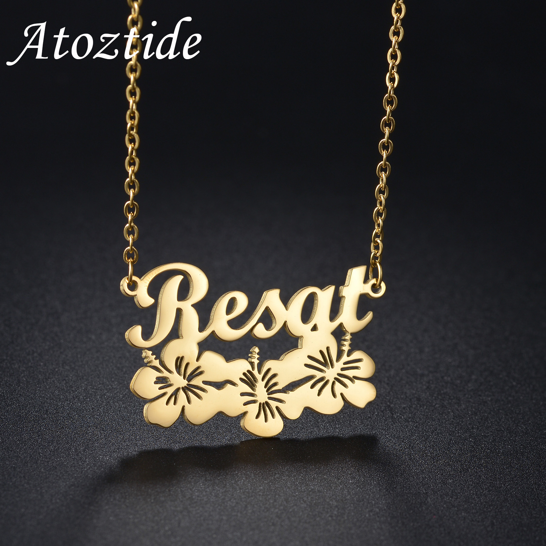 Atoztide Kalung Nama Tanaman K - Birth Flower Necklace ulasan dan harga