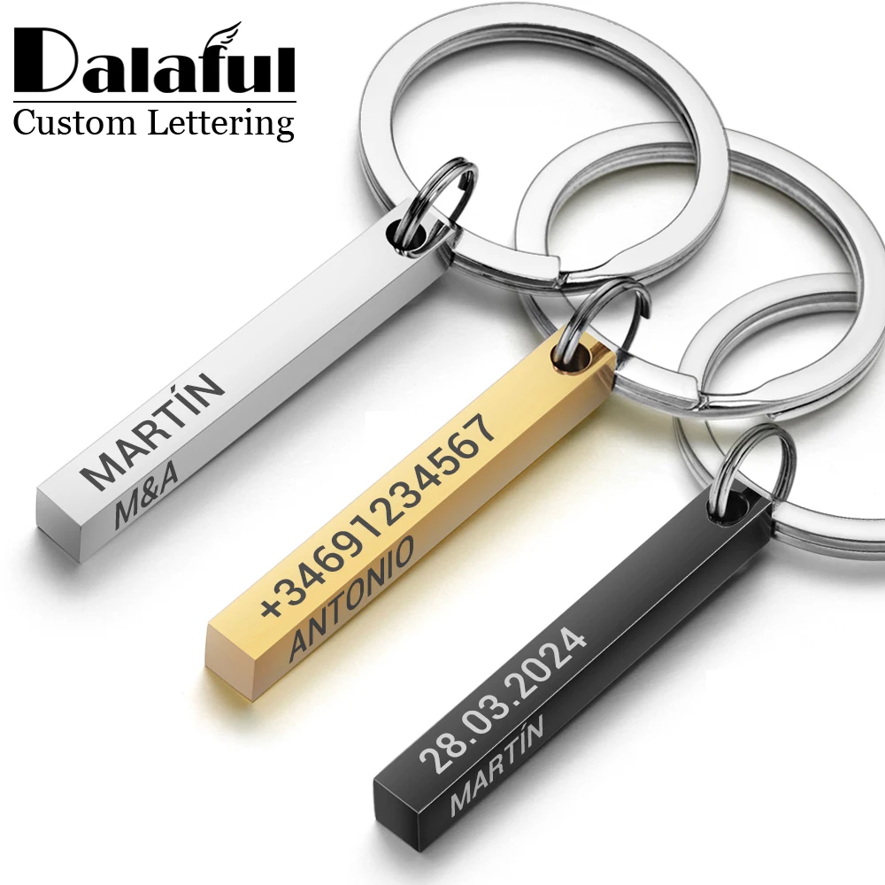 Gantungan kunci Bar 3D pribadi - Initial Ring Custom ulasan dan harga