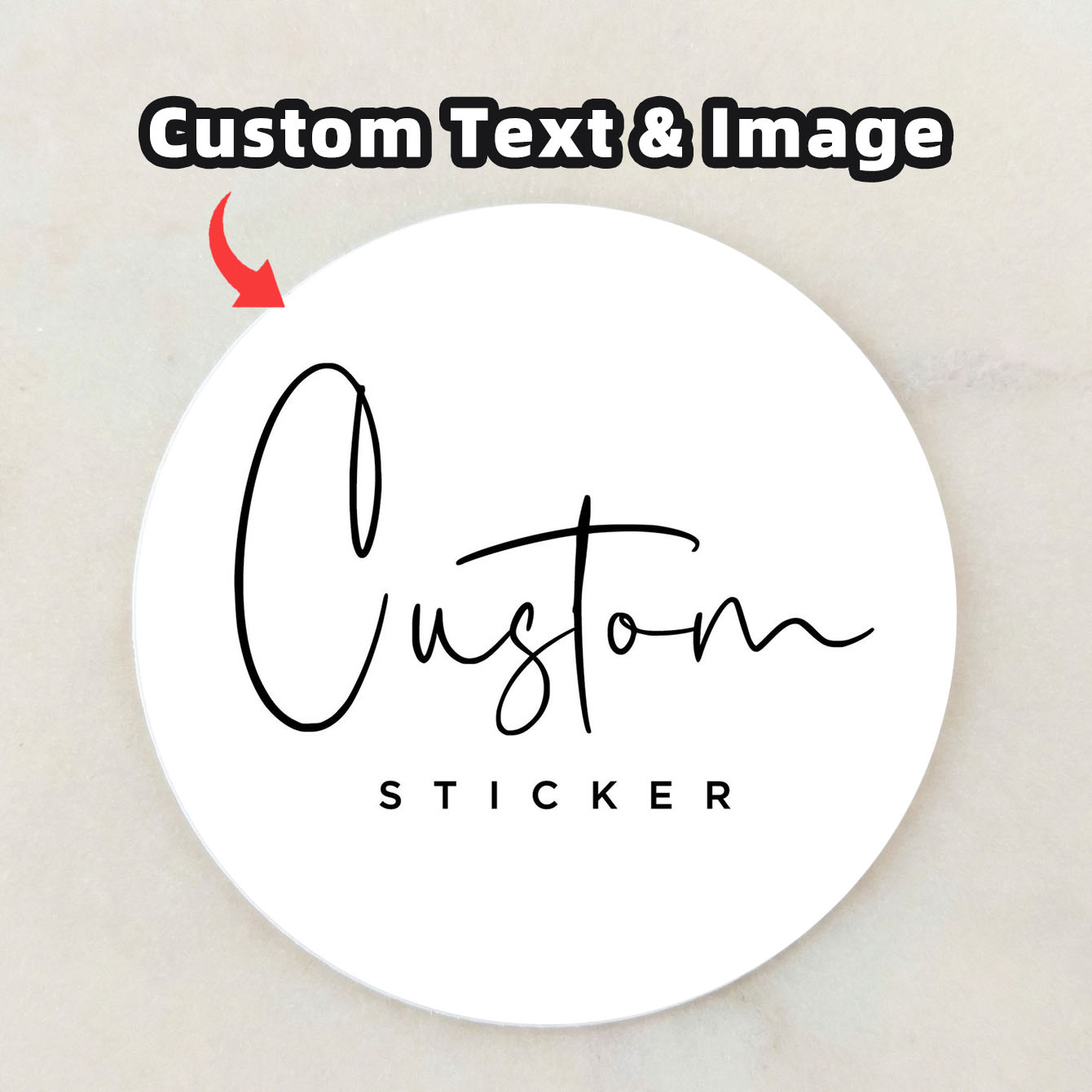 1-100 Buah Stiker Bulat Tahan  - Personalised Candle Label ulasan dan harga