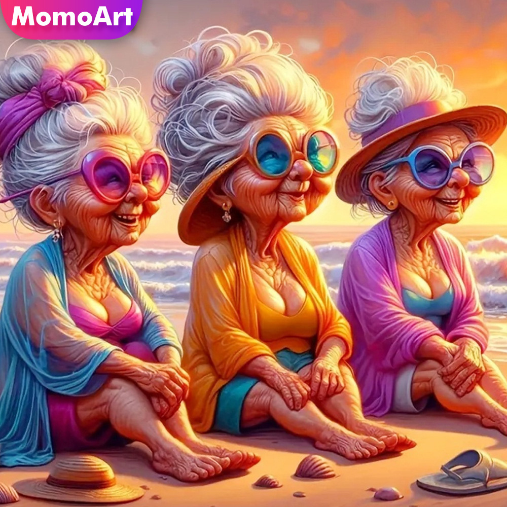 Momoart lukisan berlian wanita - Photo Mosaic Print ulasan dan harga