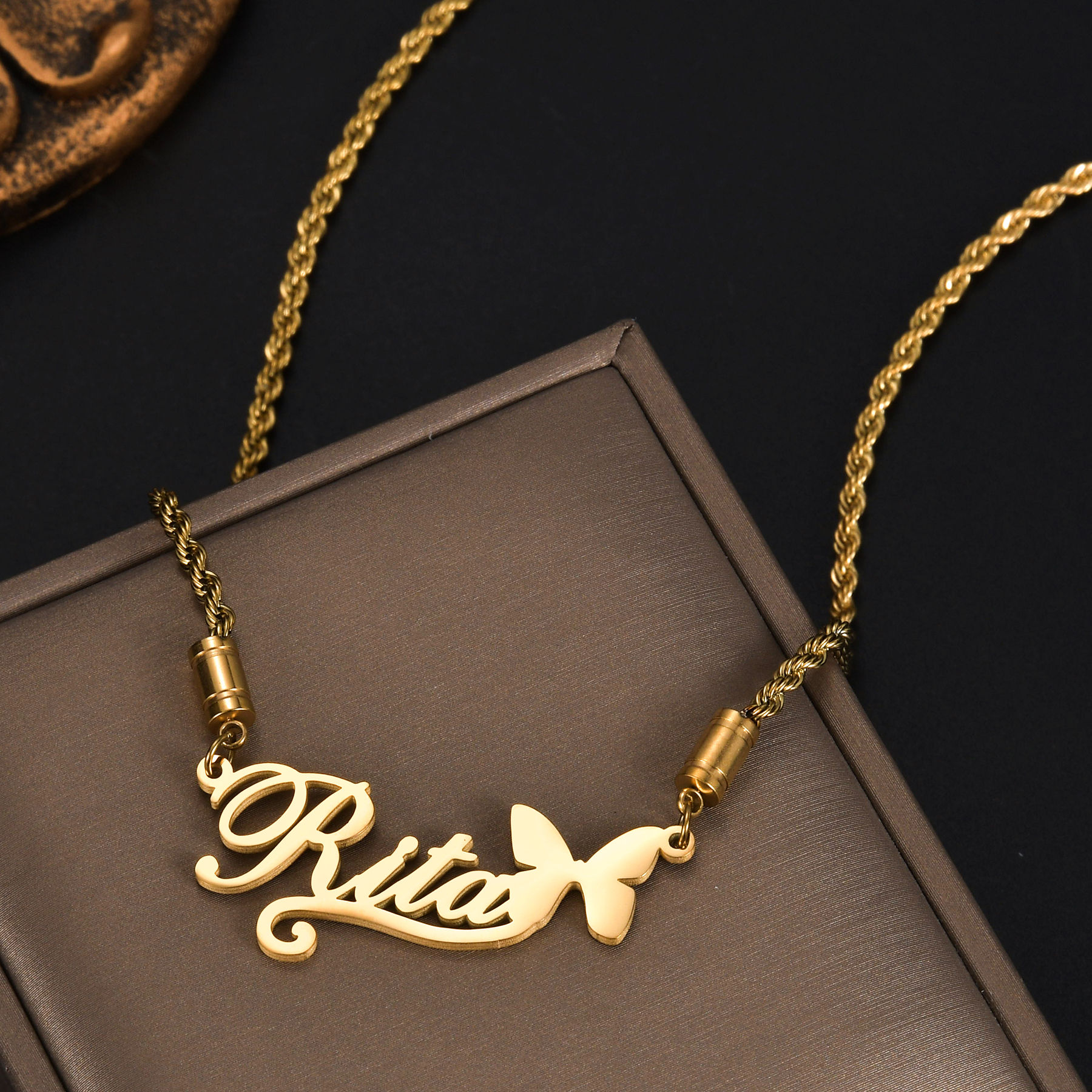 Atoztide kalung nama khusus kh - Birth Flower Necklace ulasan dan harga