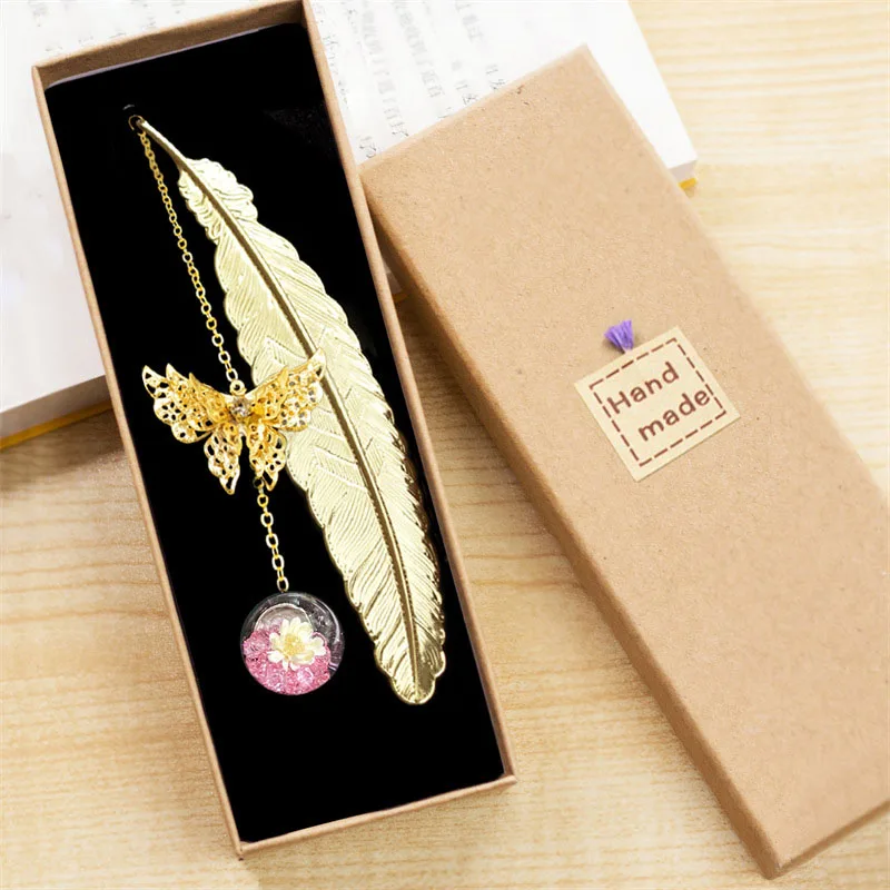 1 Buah Pembatas Buku Logam Gay - Dried Flower Bookmark ulasan dan harga