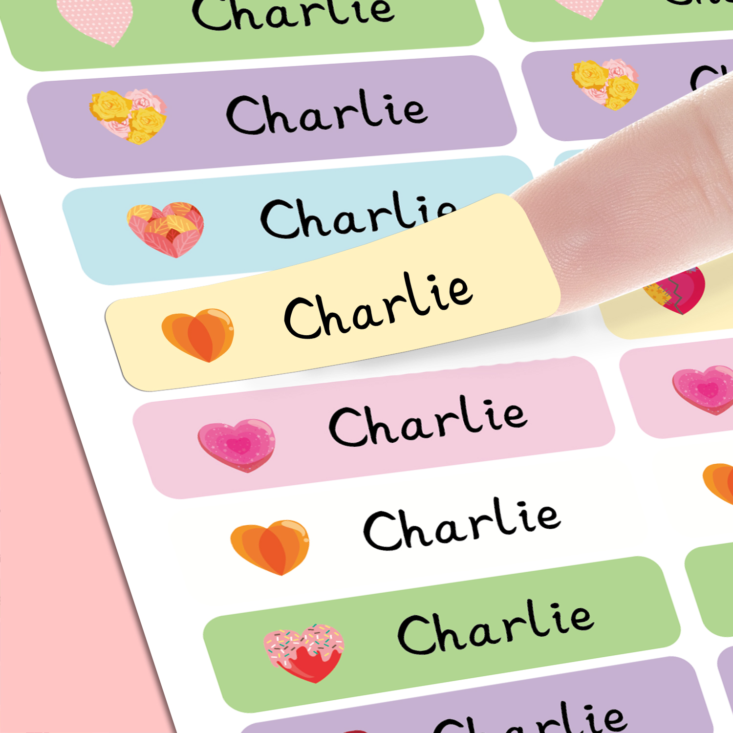 Stiker Label Nama Bentuk Hati  - Personalized Name Box ulasan dan harga
