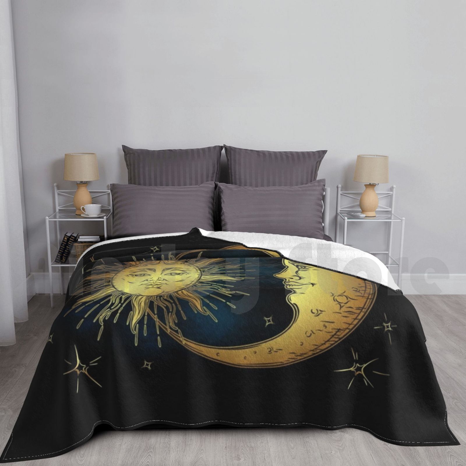 Selimut Matahari, Bulan, dan B - Custom Night Sky ulasan dan harga