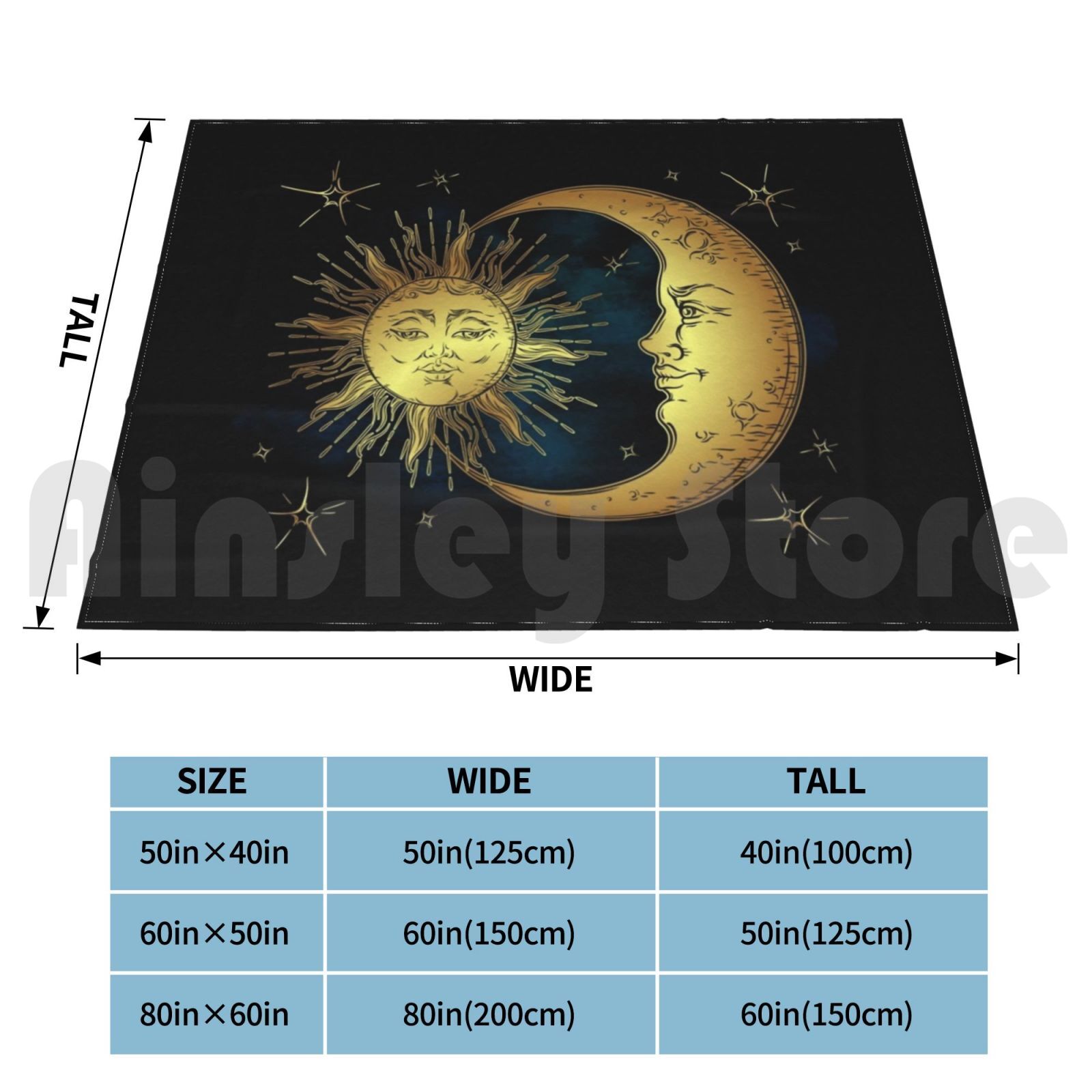 Selimut Matahari, Bulan, dan B - Custom Night Sky ulasan dan harga