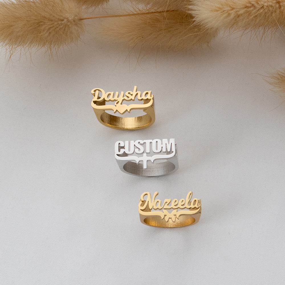 Cincin Nama Khusus, Cincin Baj - Initial Ring Custom ulasan dan harga