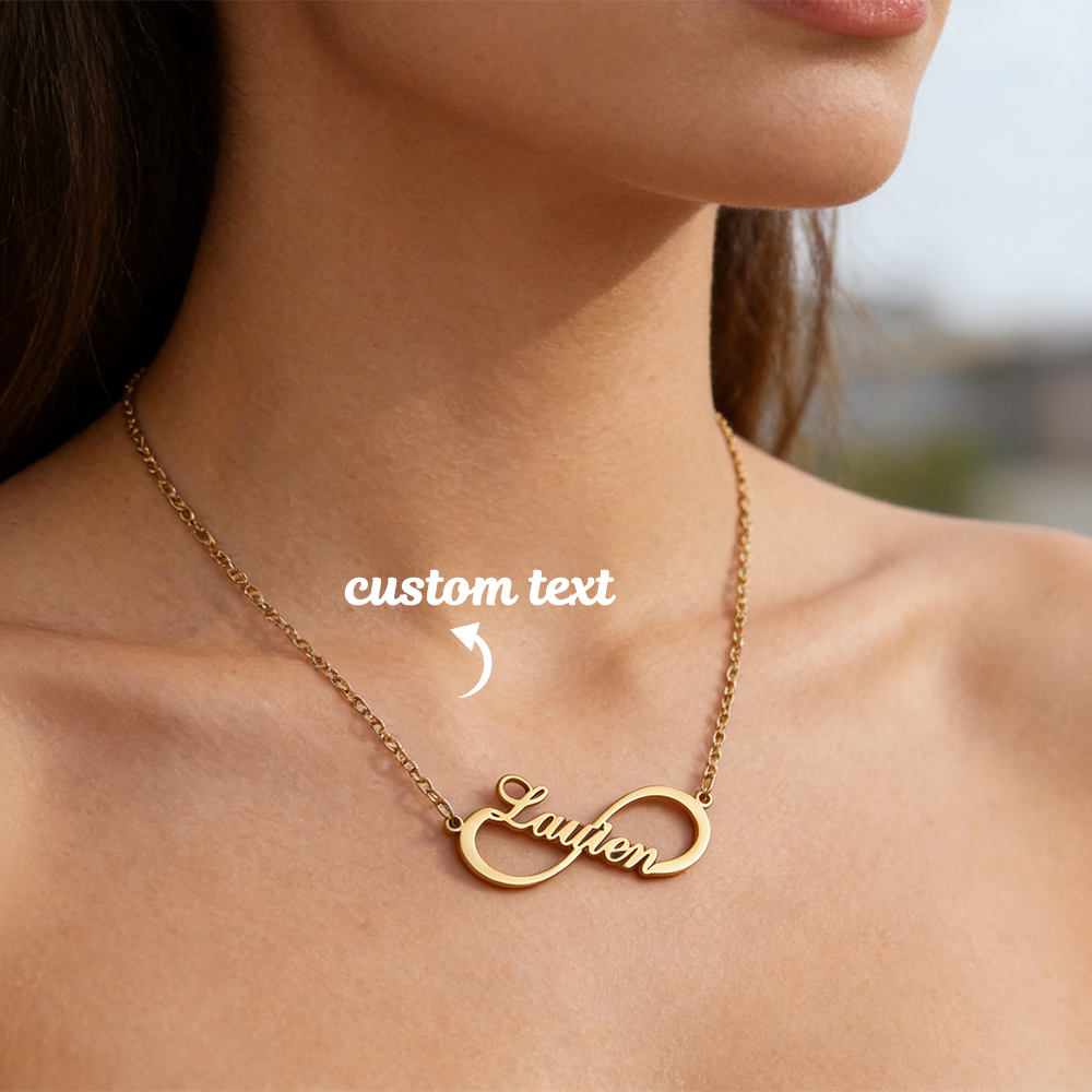 Kalung Infinity Nama Kustom Wa - Name Necklace Custom ulasan dan harga
